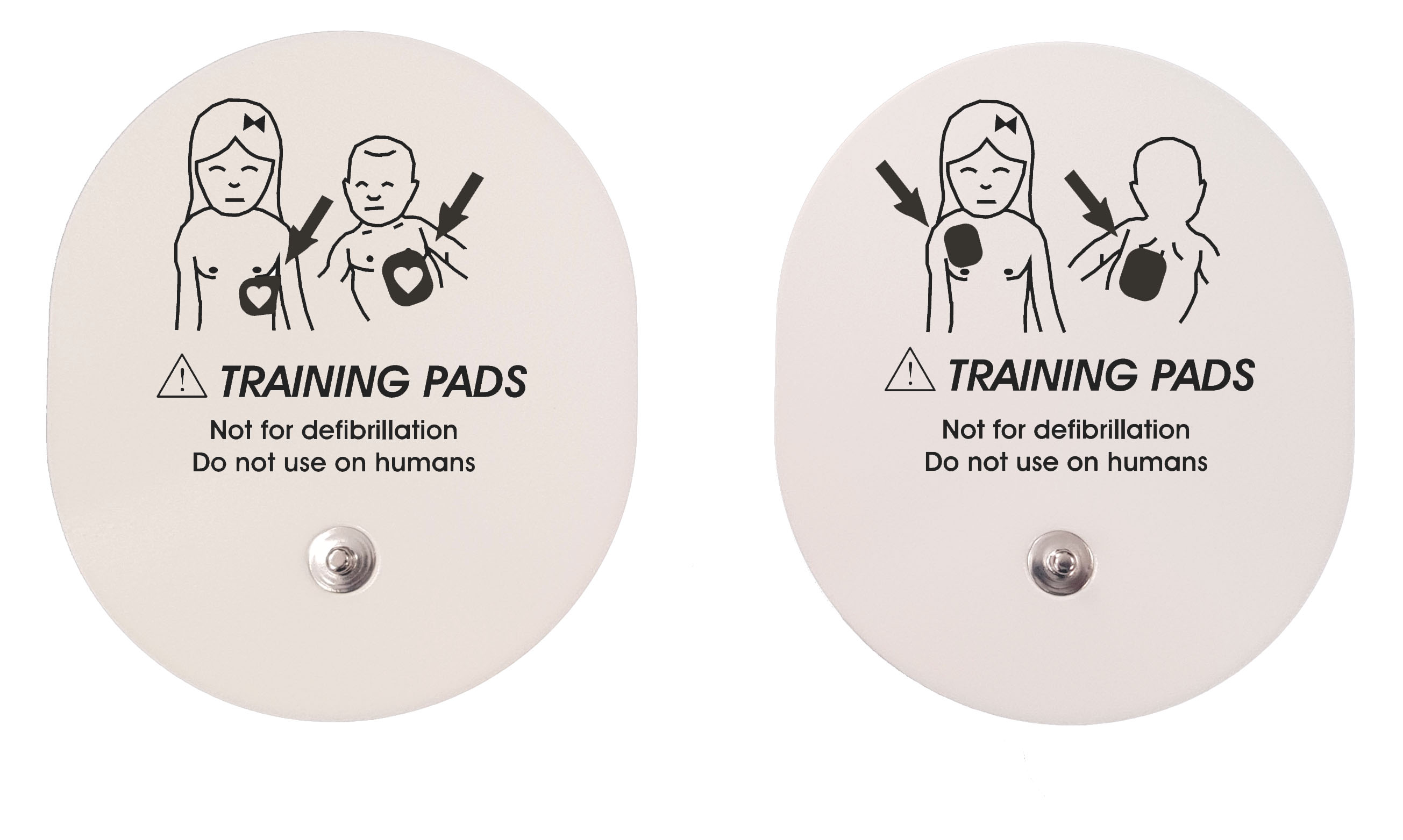 F7999P — Par de pads de entrenamiento pediátricas, con conexión snap